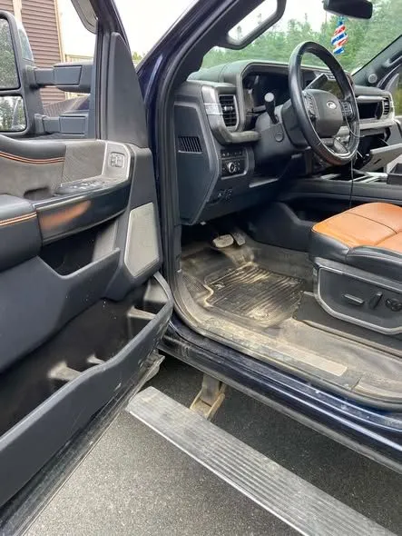 Truck interior door panel and floor